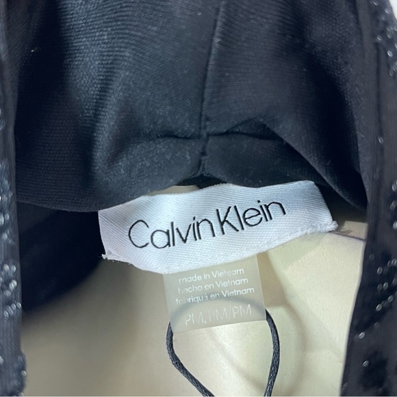 Calvin Klein Tank Top Animal Pattern Glitter Black PM - Picture 9 of 9